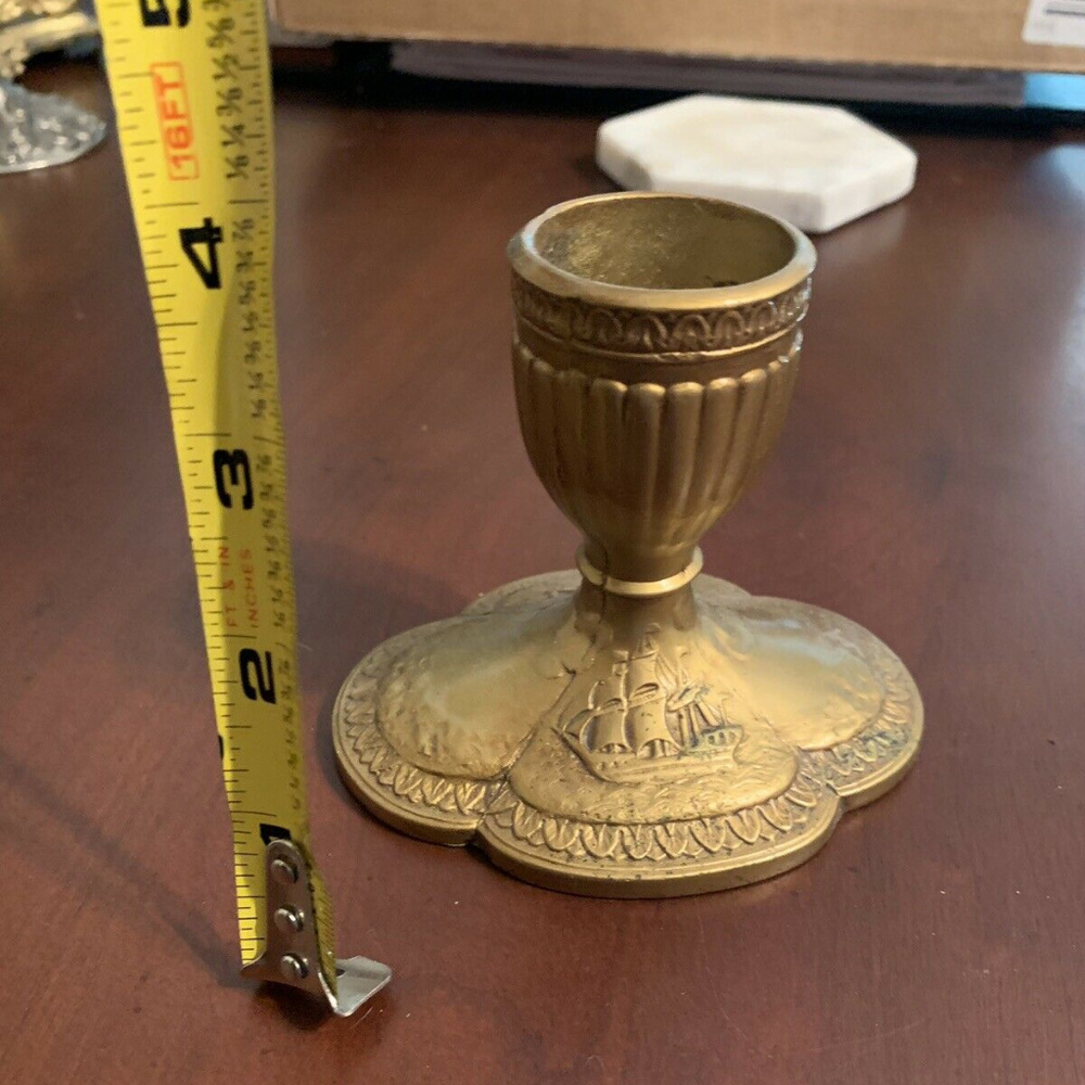 Vintage Clipper Ship Candlestick Holder
